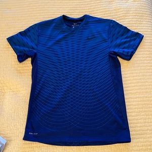 Blue Nike, athletic t-shirt